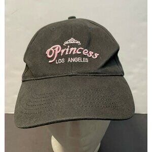 Princess Los Angeles hat cap 6 1/2" LA California strap black